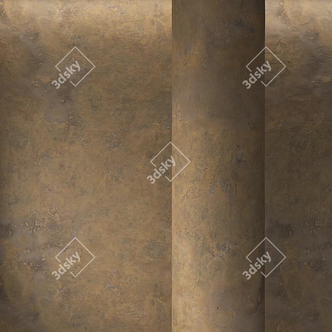 Elegant Plaster Wall Design 3D model image 1