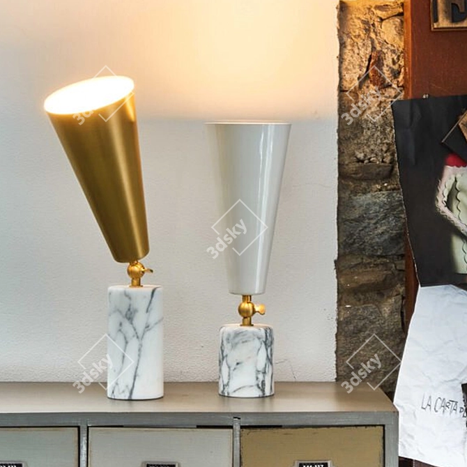 Elegant Table Lamp: TATO Italia Vox 3D model image 4