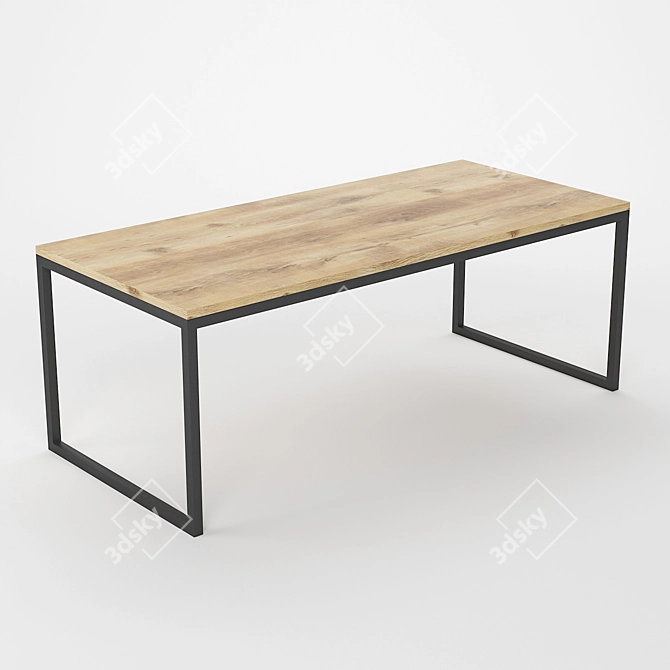 Modern Dining Table Set 3D model image 3