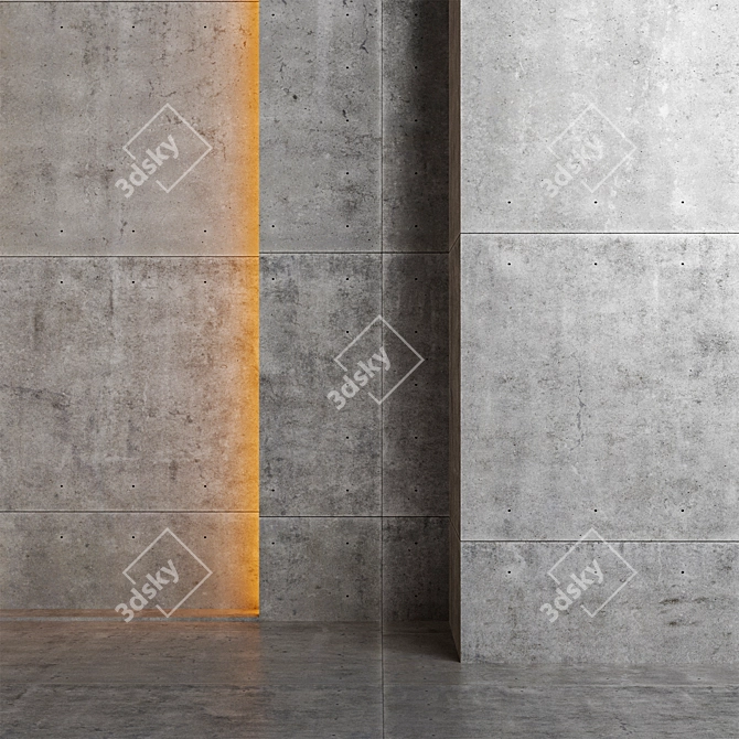 6K Decorative Concrete Texture 3D model image 1