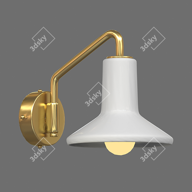 TATO Italia OLLY APPLIQUE: Elegant Brass Wall Sconce 3D model image 1