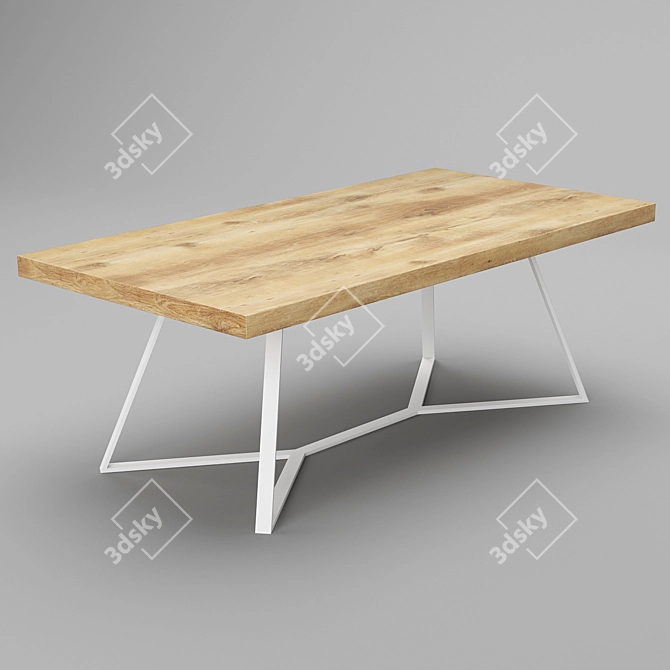 Modern Dining Table Set 3D model image 3