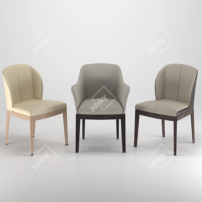 Giorgetti Normal Chairs 3D model image 7