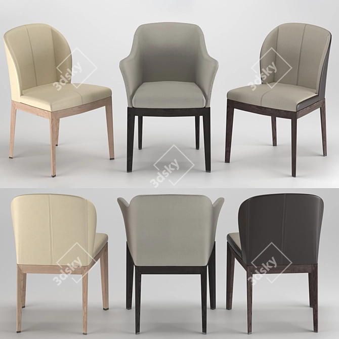 Giorgetti Normal Chairs 3D model image 12
