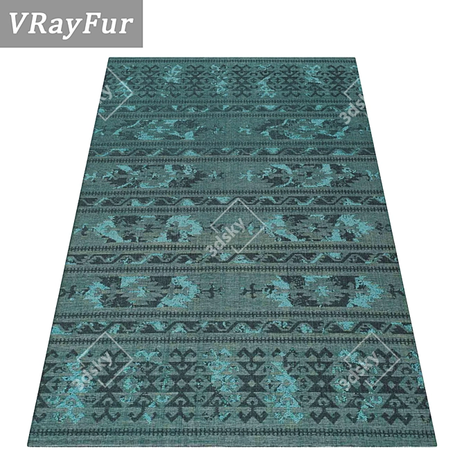 Luxury Carpets Set 392 - High-Quality Textures for Close and Distant Shots 3D model image 2