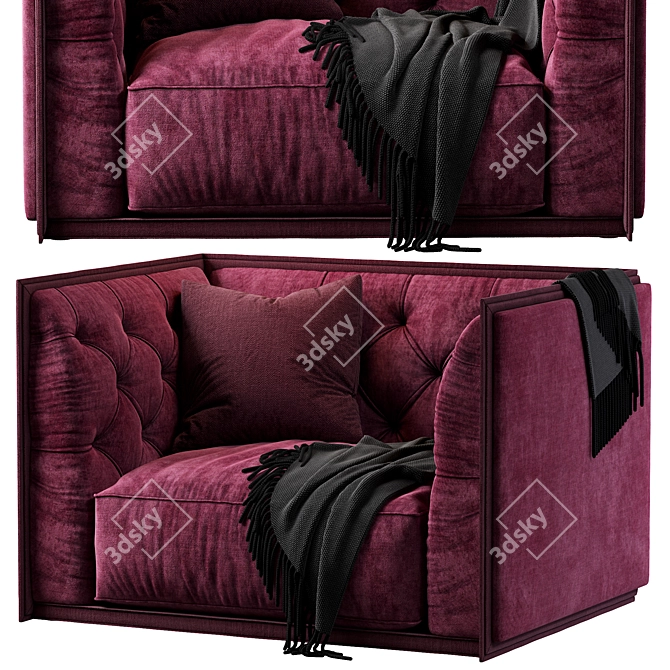 Classic Elegance: NAPOLEON Armchair 3D model image 1