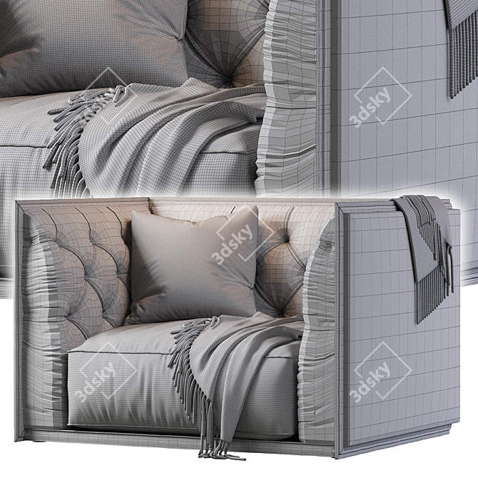 Classic Elegance: NAPOLEON Armchair 3D model image 4