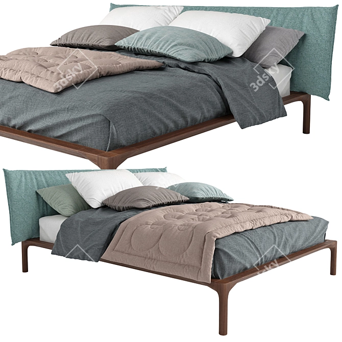 Park Bed: Modern Design for Perfect Rest 3D model image 1
