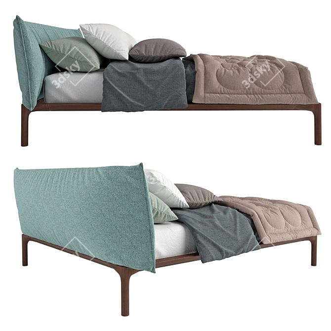 Park Bed: Modern Design for Perfect Rest 3D model image 2