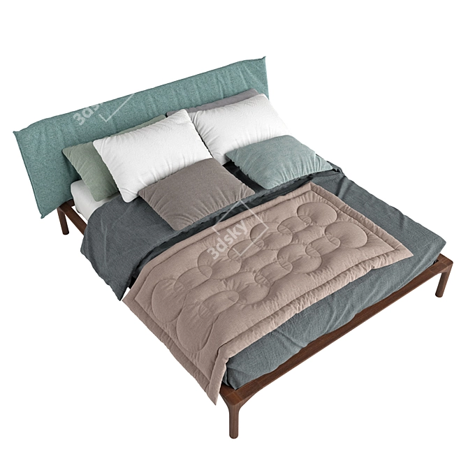 Park Bed: Modern Design for Perfect Rest 3D model image 3