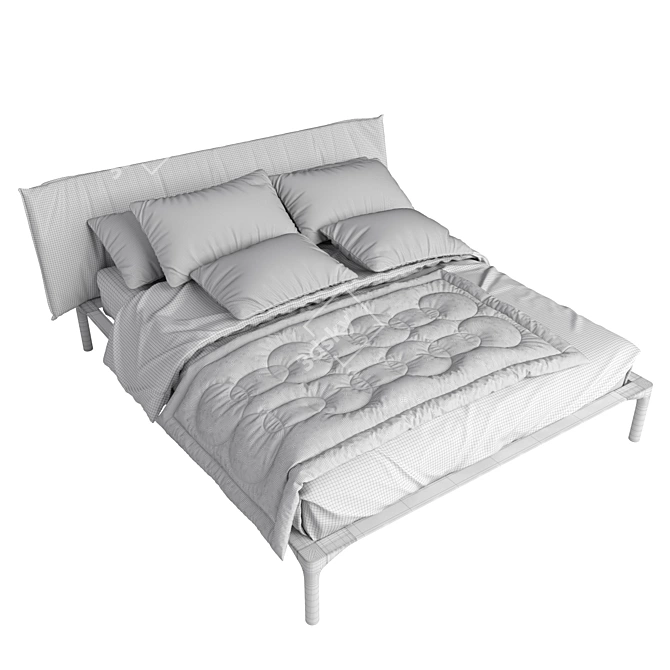 Park Bed: Modern Design for Perfect Rest 3D model image 4