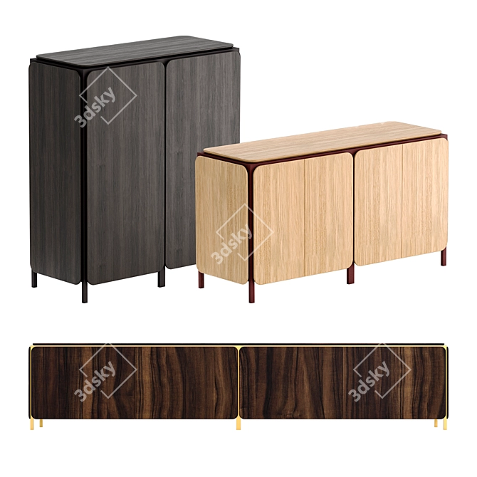 Bonaldo Luxe Frame Sideboard 3D model image 1