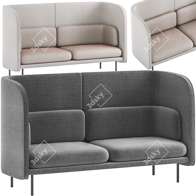 Elegant 3D-Modeled Tune Sofa 3D model image 1