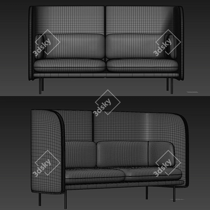 Elegant 3D-Modeled Tune Sofa 3D model image 5