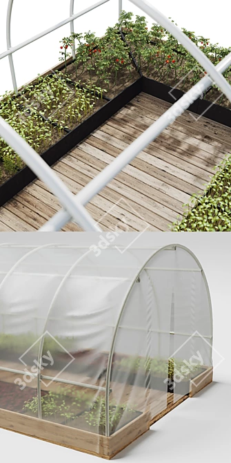  MaxGrow Greenhouse V1: 606x295x205 cm 3D model image 4