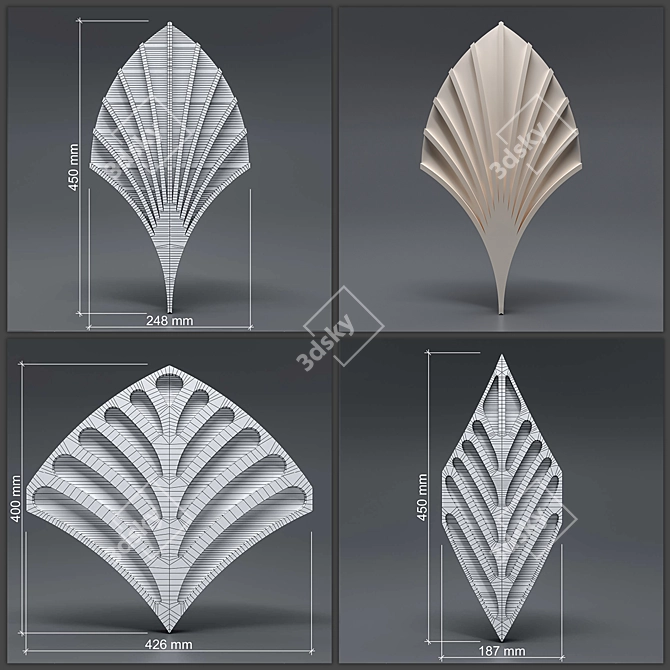 3D Gypsum Panel - Seamless Design Solution 3D model image 5