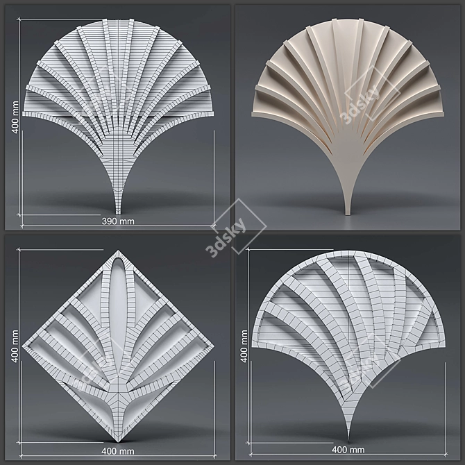 Seamless Gypsum 3D Panels: Versatile and Stylish 3D model image 5