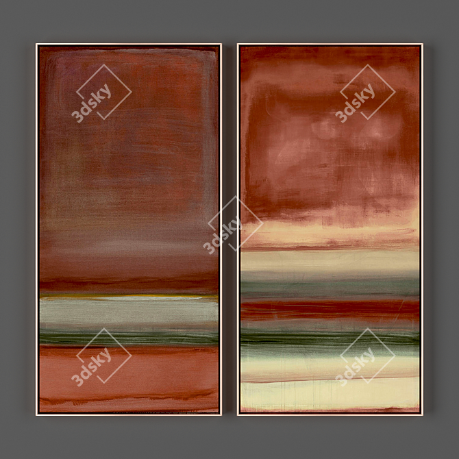 Dual Frame Set | 900x450mm | 2000px Textures 3D model image 2