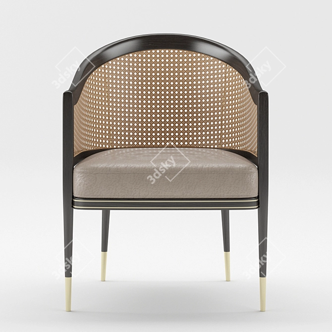Elegant Grasse Chair, Exquisite Craftsmanship 3D model image 2