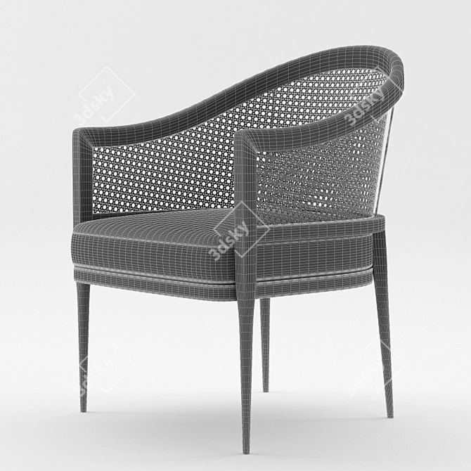 Elegant Grasse Chair, Exquisite Craftsmanship 3D model image 3