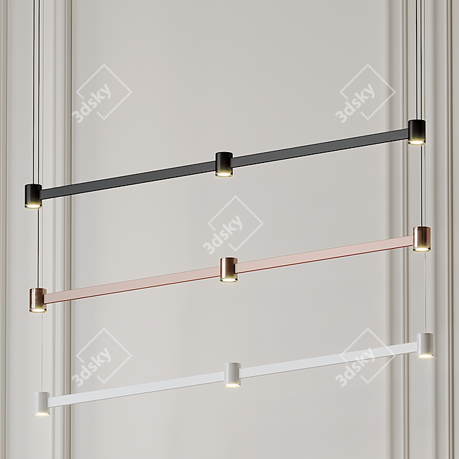 Arkoslight Pendant: Elegant Brass Design 3D model image 1