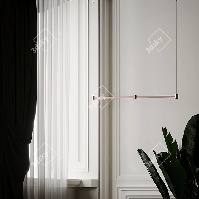 Arkoslight Pendant: Elegant Brass Design 3D model image 5