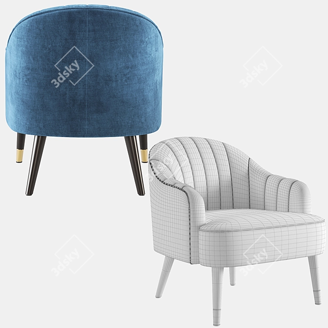 Deephouse Leicester Armchair - Stylish and Comfortable 3D model image 5