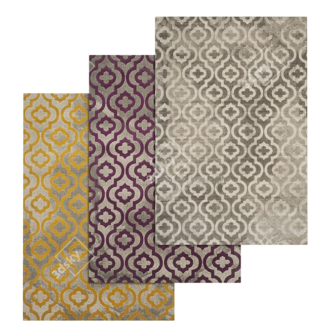 Luxury Carpet Set - High Quality Textures 3D model image 1