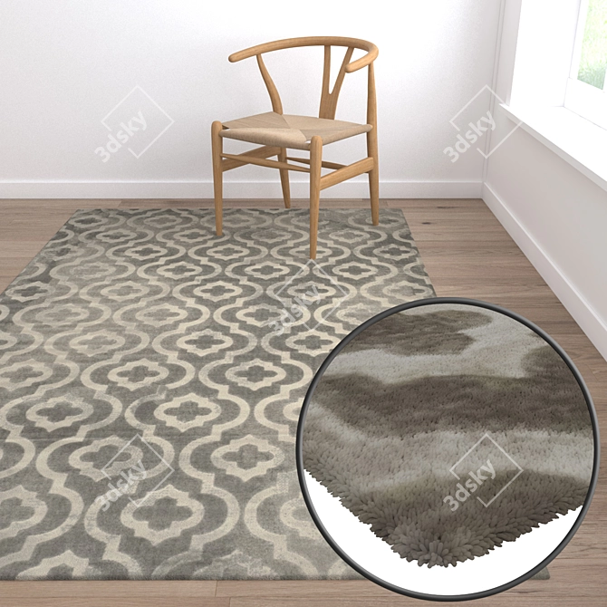 Luxury Carpet Set - High Quality Textures 3D model image 5