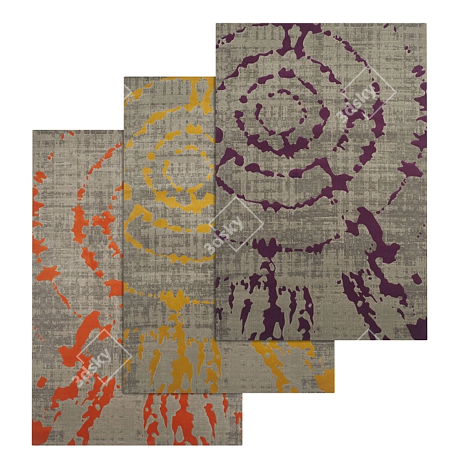 Title: Premium Carpets Set - High-Quality Textures 3D model image 1