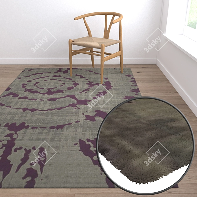 Title: Premium Carpets Set - High-Quality Textures 3D model image 5