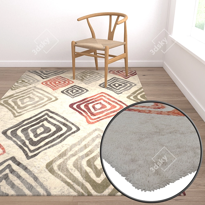 Luxury Carpets Set 3D model image 5