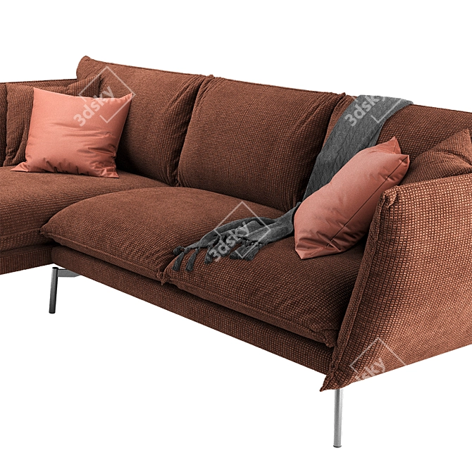 Hugo Corner Sofa: Comfort and Style 3D model image 4