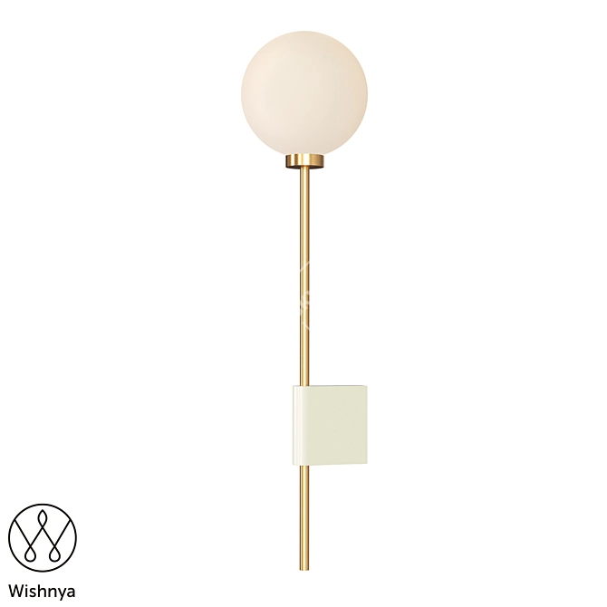 Suprematic Wall Lamp: Elegant Lighting Solution 3D model image 1