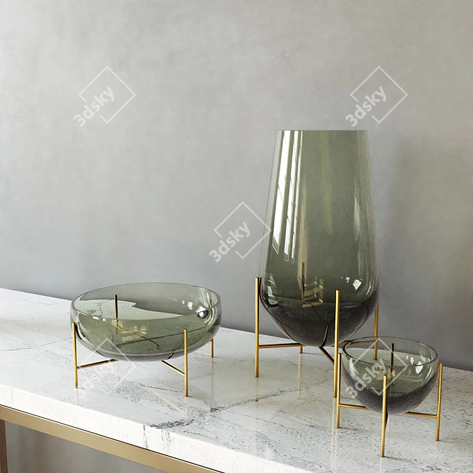 Modern Echasse Vases & Bowls 3D model image 2
