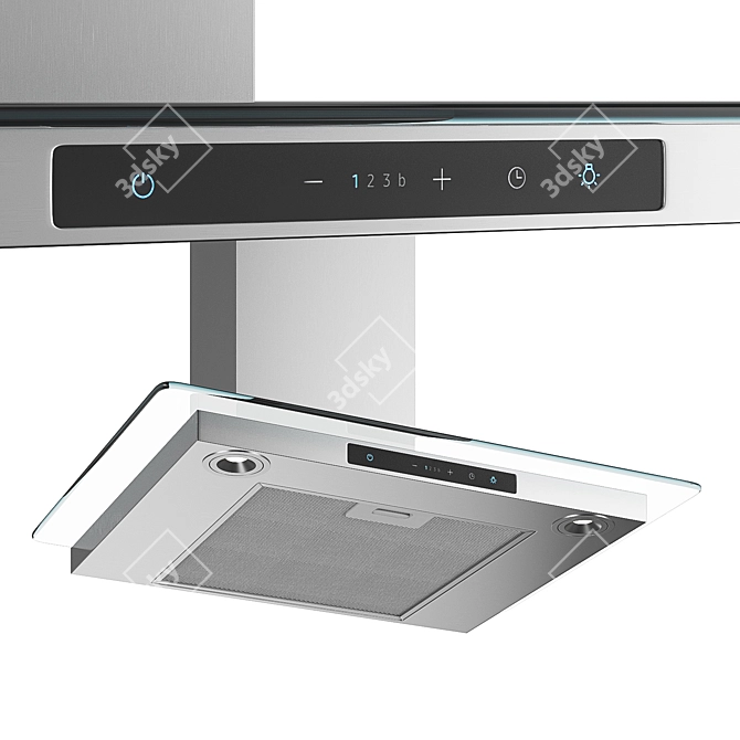 Sleek and Powerful Samsung Range Hood 3D model image 1