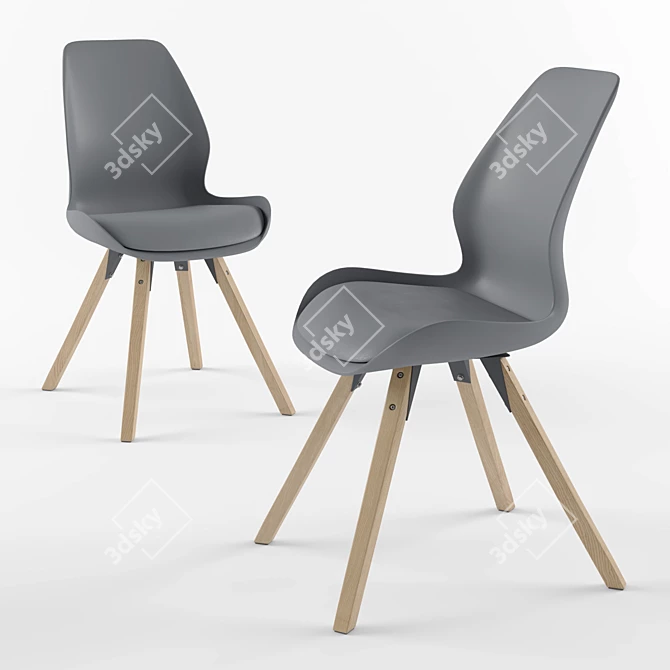 Scandinavian Comfort: JYSK BOGENSE Chair 3D model image 2