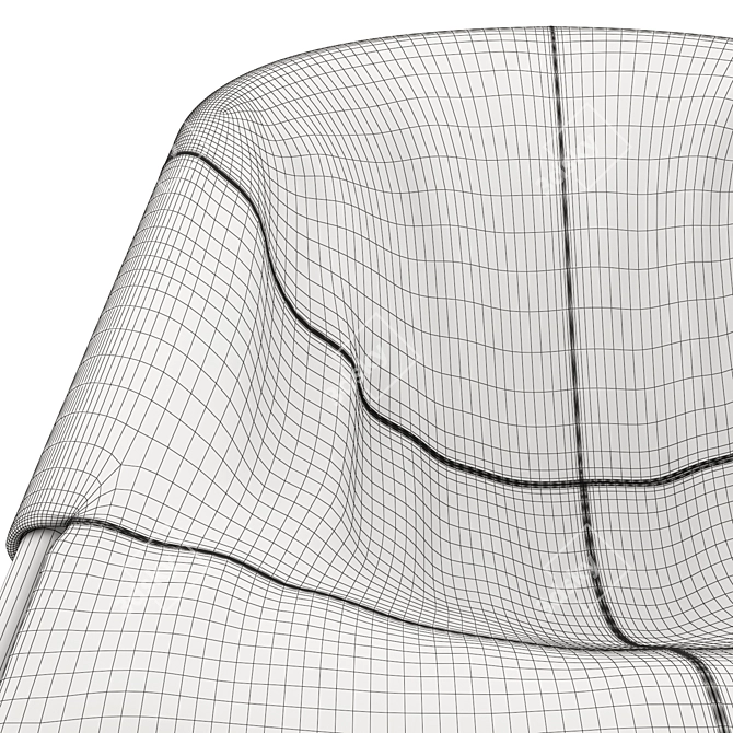 Minotti Cortina: Elegant and Compact Armchair 3D model image 1