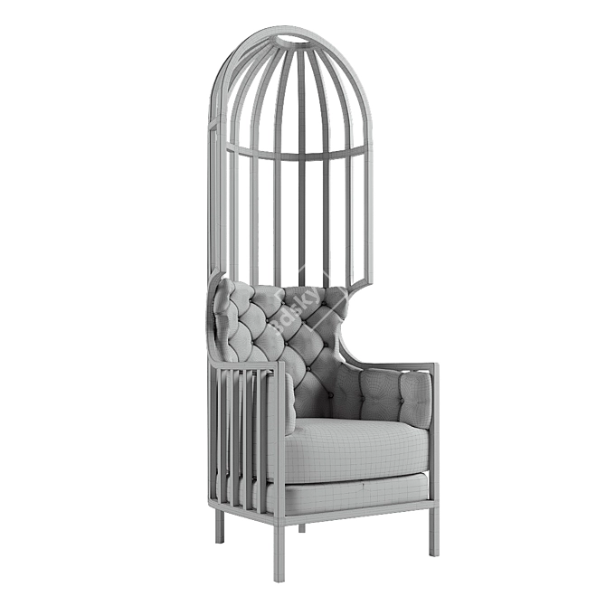 Elegant Cage Chair: Bora Metropolis Porter 3D model image 3