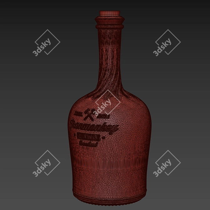 Vintage Glass Bottle 3D model image 5