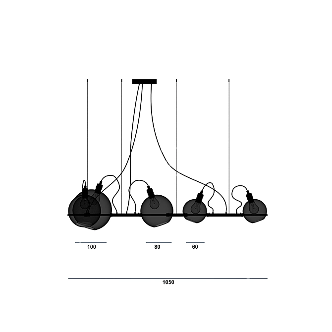 Ethereal Elegance: Cassiopeia Chandelier 3D model image 4