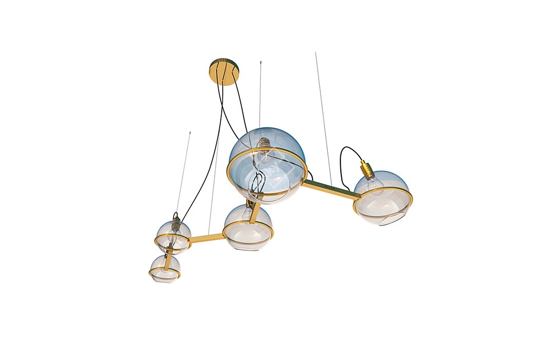 Ethereal Elegance: Cassiopeia Chandelier 3D model image 5