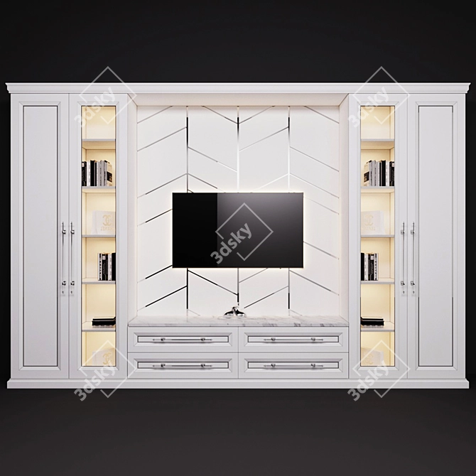 Elegant Room Wardrobe 3D model image 1