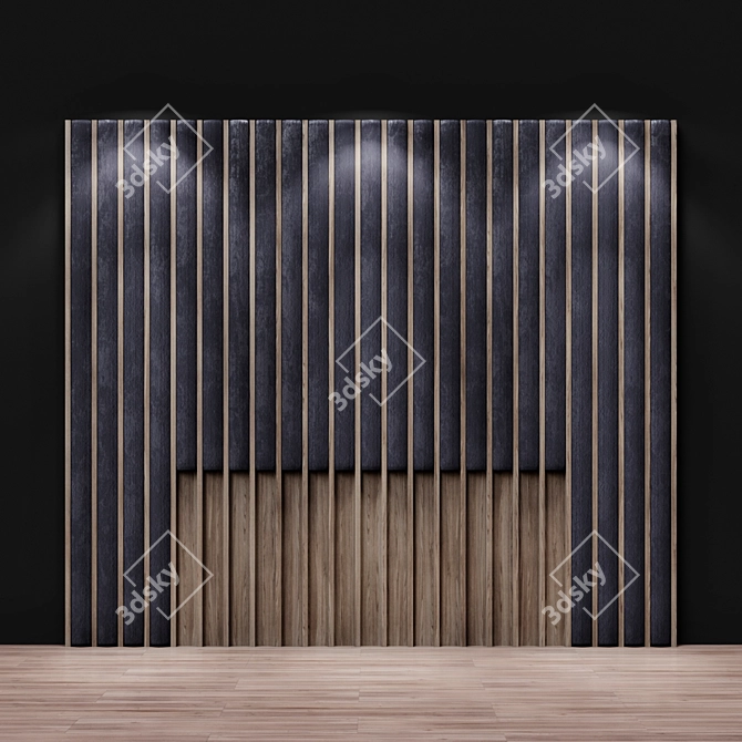 Sleek Wall Panel 3480x3000x60mm 3D model image 1