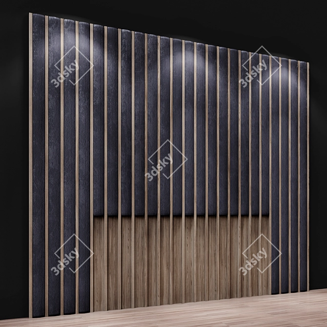 Sleek Wall Panel 3480x3000x60mm 3D model image 2