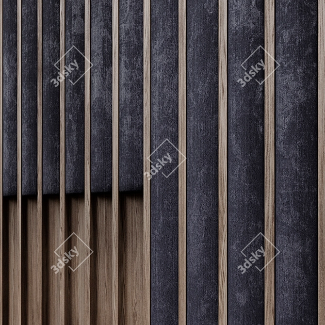 Sleek Wall Panel 3480x3000x60mm 3D model image 3