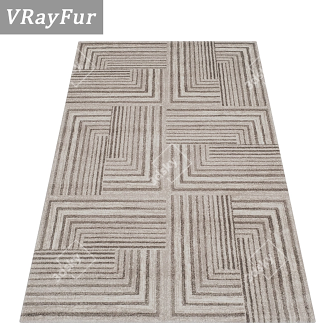 Luxury Carpet Set: High-Quality Textures for Versatile Use 3D model image 2