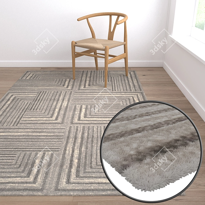 Luxury Carpet Set: High-Quality Textures for Versatile Use 3D model image 5