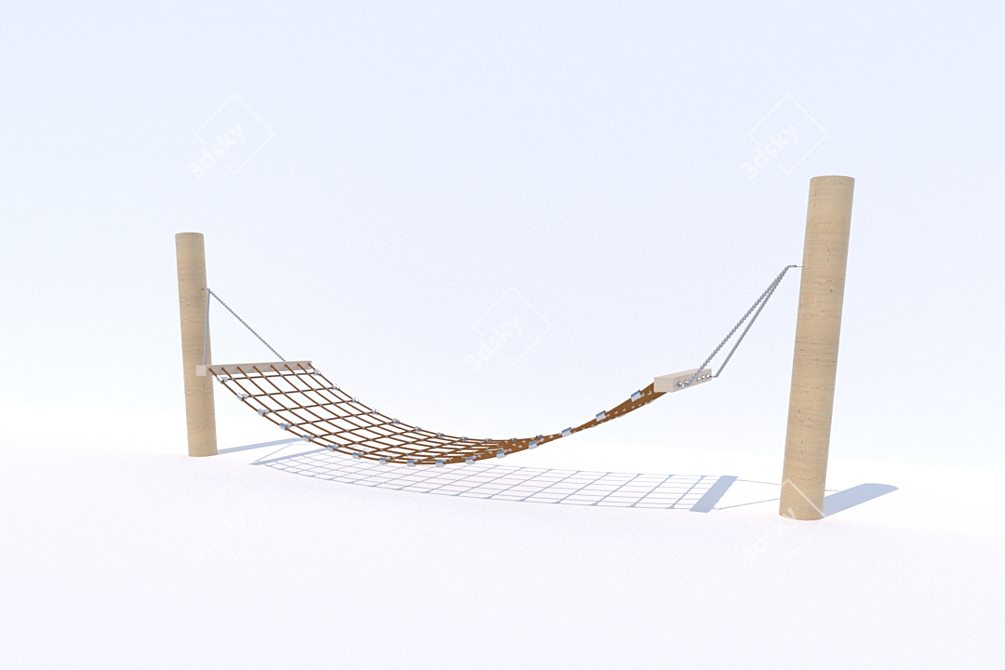 Natural Wood Playground 3D model image 6