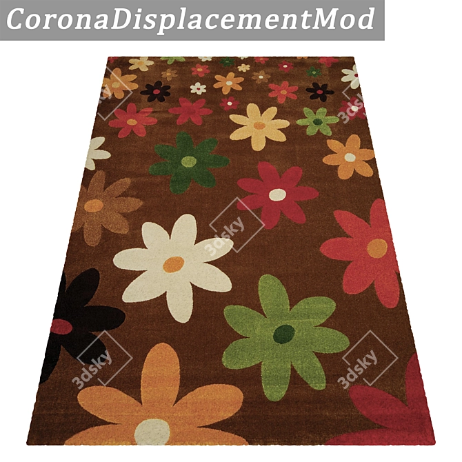 Luxurious Carpet Set: High-Quality Textures 3D model image 4